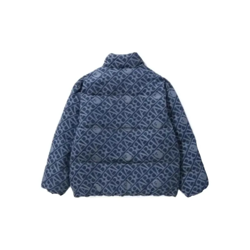 Bape Denim Monogram Puffer Down Jacket-4