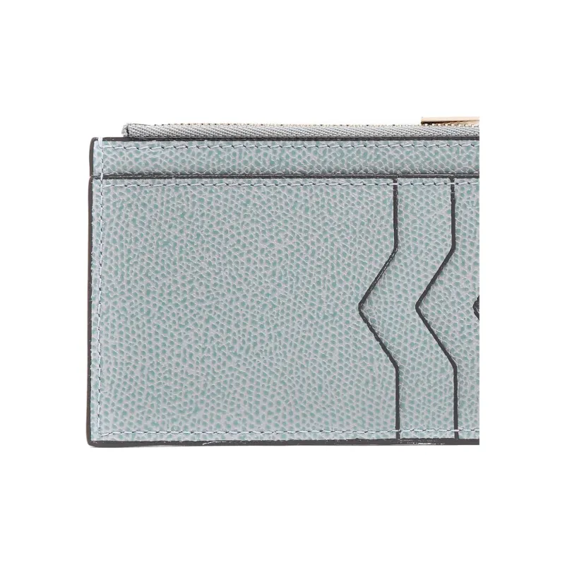 Valextra Pocket Leather Card Holder, Coin Purse, Card Holder Women's Smoke Gray Blue-3