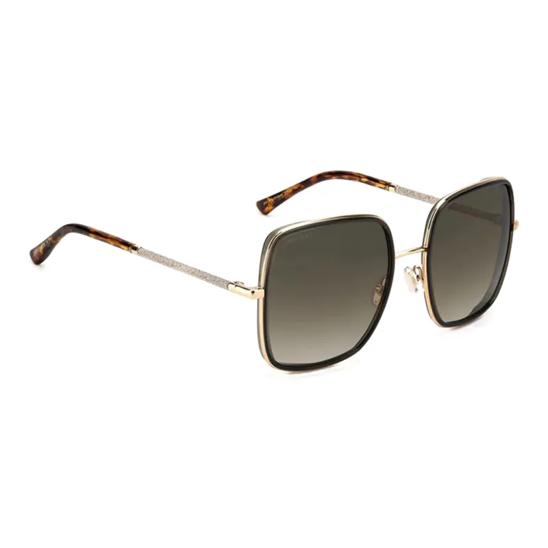 Jimmy Choo Metal Square Sunglasses Women's Black-2