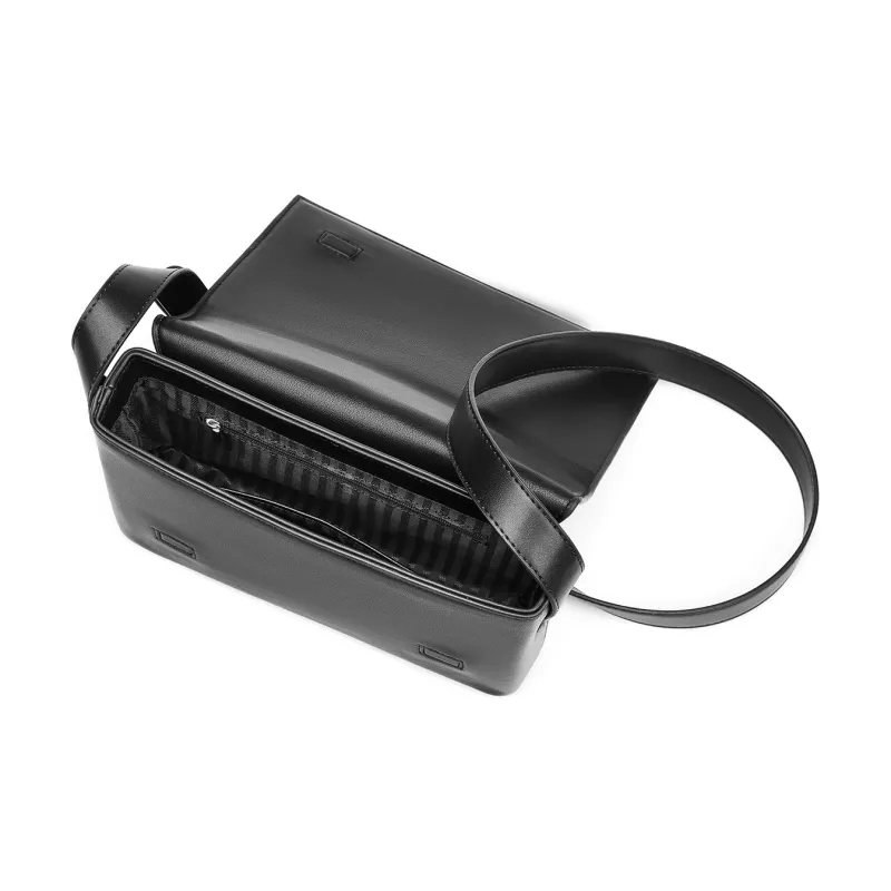 Yawei Kuroda PU Crossbody Bags Unisex Black-6