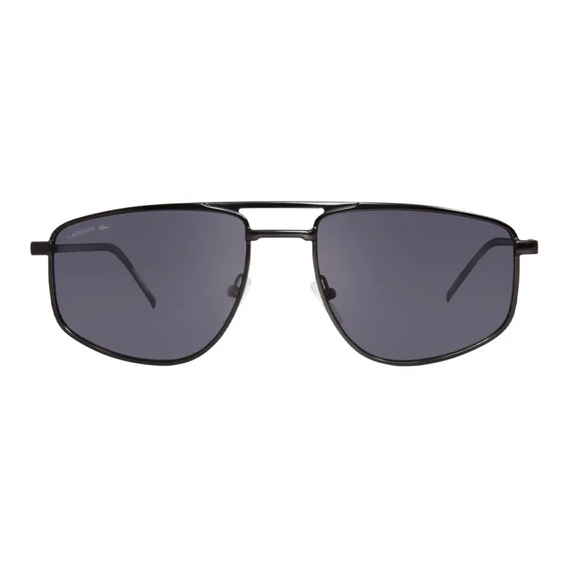 LACOSTE Metal Irregular Shape Sunglasses Men's Black-1