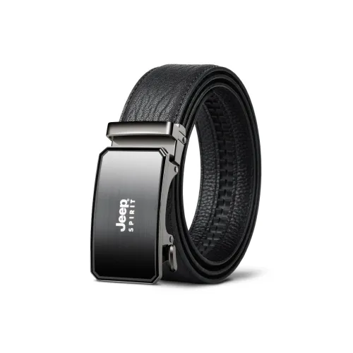 JEEP SPIRIT Trendy Young And Middle-Aged Korean Style Students Automatic Buckle Leather Belts Men's Width 3.4cm