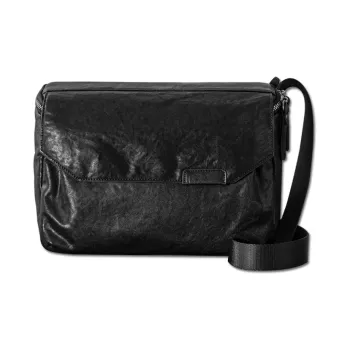 Back Step Genuine Leather, Top Grain Cow Leather One Shoulder Messenger Bag, Crossbody Bag Regular Men's Black