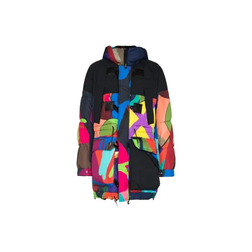 Kaws X Sacai Puffer Jackets Men Multicolor