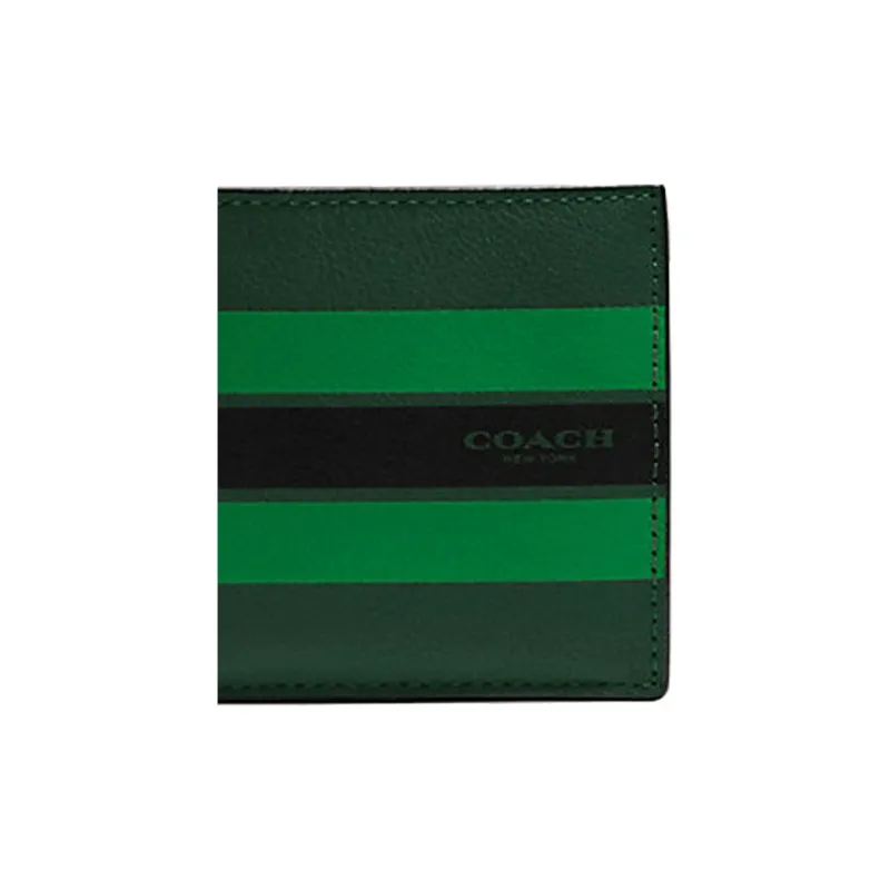 COACH 3 IN 1 Wallet Leather 3-in-1 Card Holder Wallet Regular Men's Army Green-2