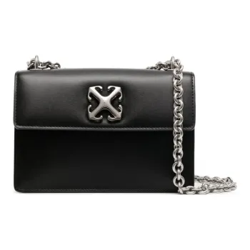 OFF-WHITE Jitney 2.0 Logo Plaque Shoulder Bag