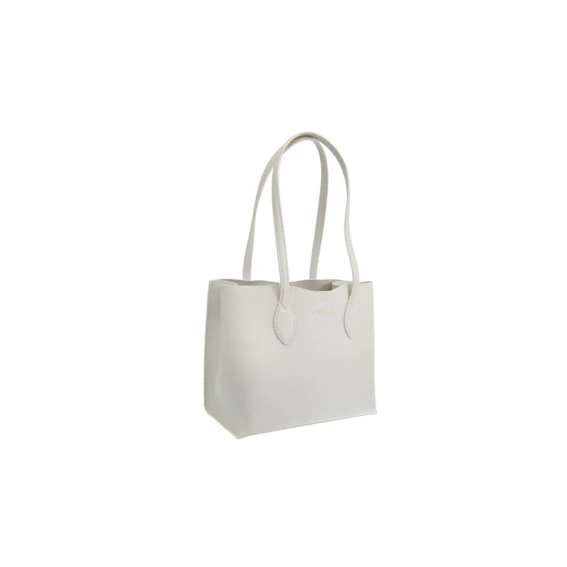 Furla Leather Tote Bag, Shopping Bag, Handbag Women's Pearl White-1