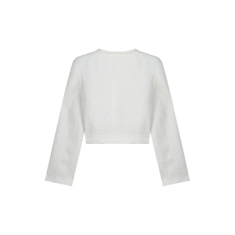 THE SEA LIFE Cropped Coat Women's Cream White-1