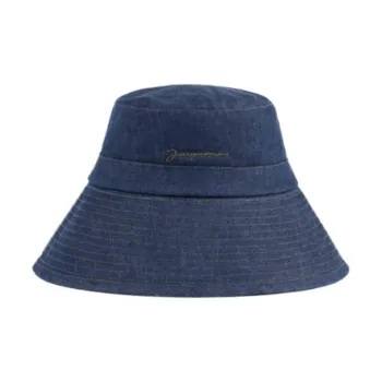 Jacquemus Cotton Linen Bucket Hats Women's Blue
