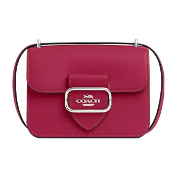 COACH Morgan Cow Leather Small Square Bag Shoulder Bag, Crossbody Bag Trumpets Women's Bright Purple