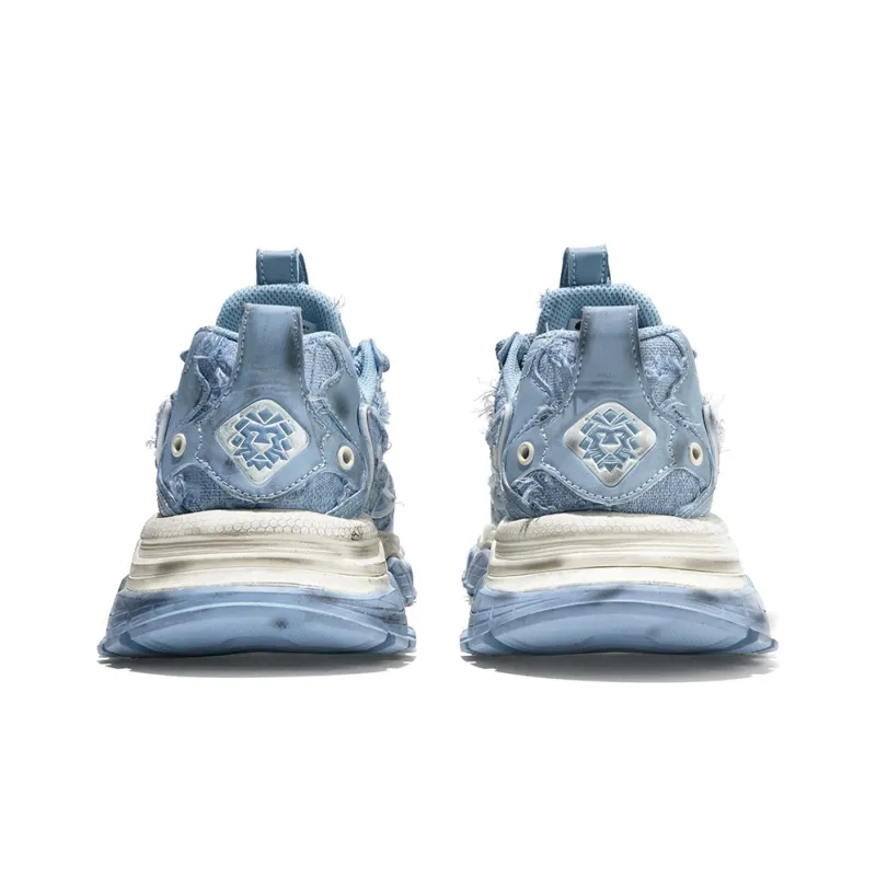 SK.TRIP Bow And Arrow 1 Cushioning Height Increasing Wear-Resistant Low-Top Chunky Sneakers Unisex Clear Azure Blue-4