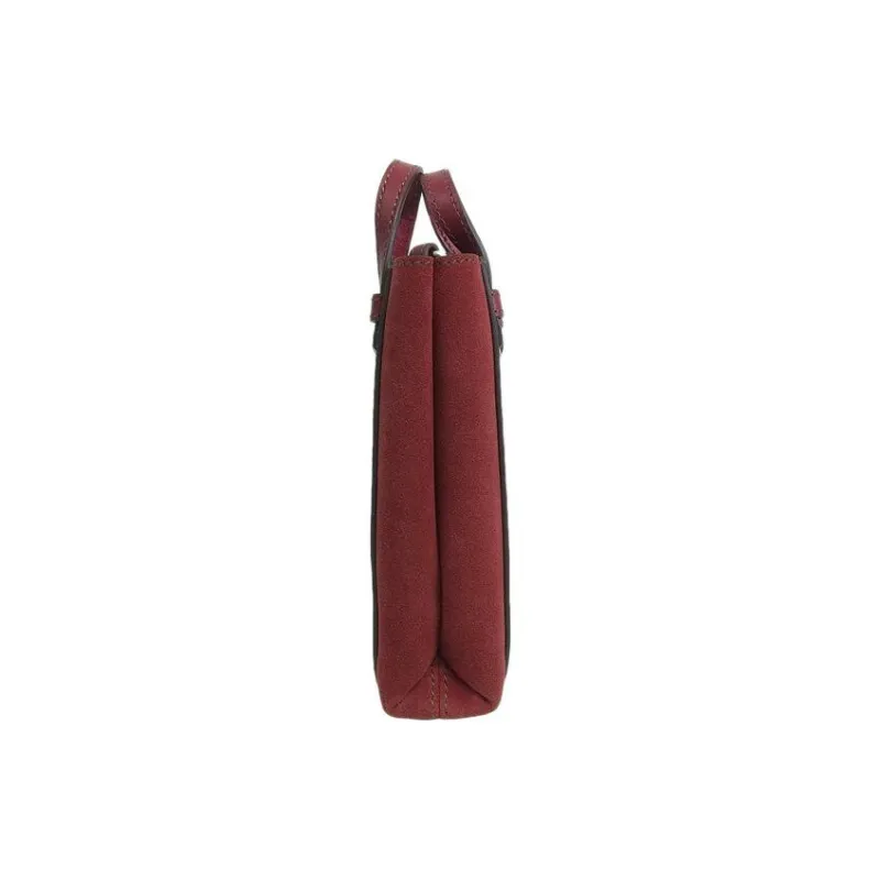 Furla Miastella Leather With Suede Handbag, Shoulder Bag, Crossbody Bag Women's Cherry Red-2