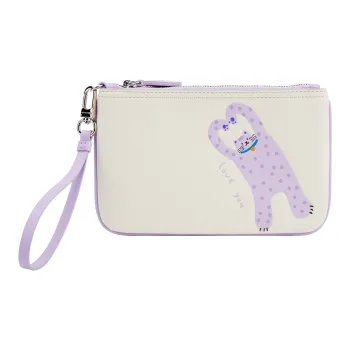AMAZING SONG Cow Leather Storage Bags Clutches Regular Women's Cream White/Hug Pink