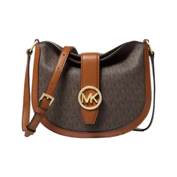 MICHAEL KORS Gabby Canvas Hobo Bag Shoulder Bag Crossbody Bag Small Size Women's Brown