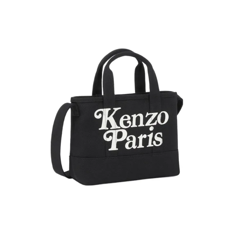 KENZO Canvas Blended Cotton One Shoulder Crossbody Canvas Bag Handbag Small Size Women's Black-0