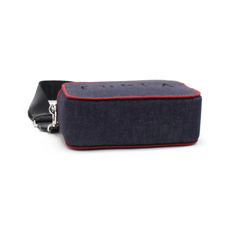 Furla Denim Camera Bag, Crossbody Bag, Shoulder Bag Women's Black Gray-3