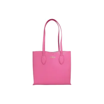 Furla Leather Tote Bag Shopping Bag Handbag Small Size Women's Pink