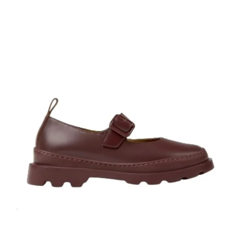 CAMPER Brutus Chunky Heel Mary Jane Shoes Women's Red-1
