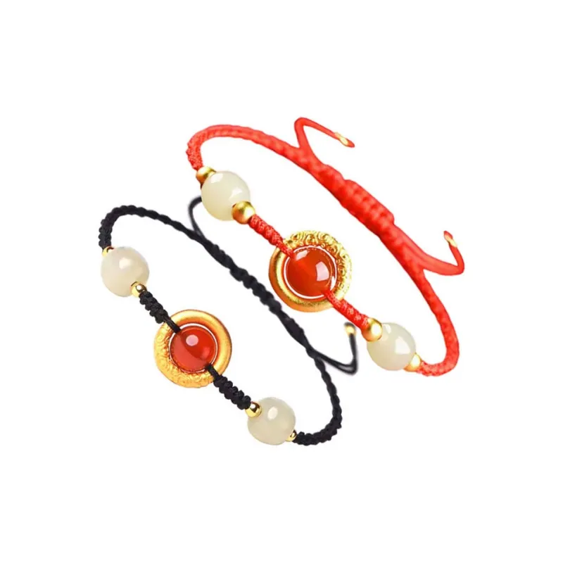Heng Tai Jewelry Agate Jade Bracelet/Anklet Unisex-0