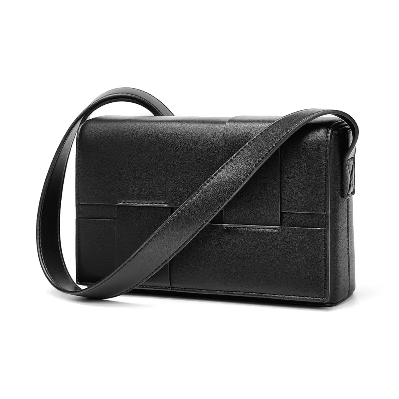 Yawei Kuroda PU Crossbody Bags Unisex Black-2