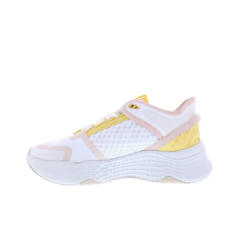 LACOSTE Anti Slip Wear Resistant Low Top Casual Shoes Women's White Pink-0