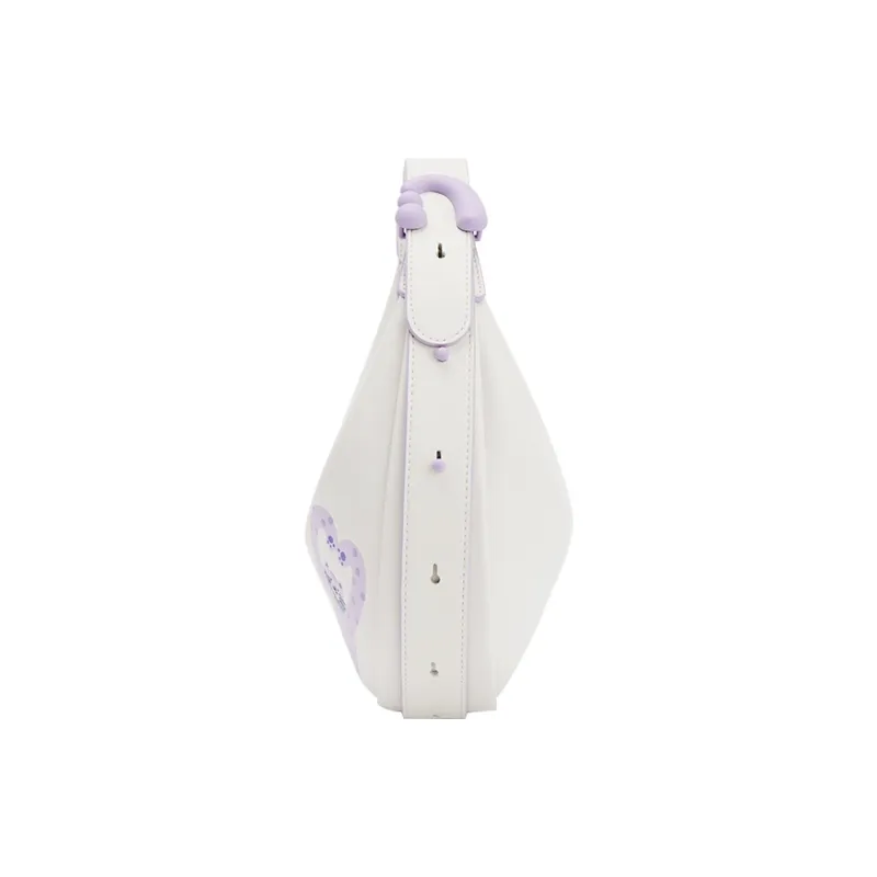 AMAZING SONG Cow Leather One Shoulder Handbags Regular Women's Cream White/Hug Pink-3