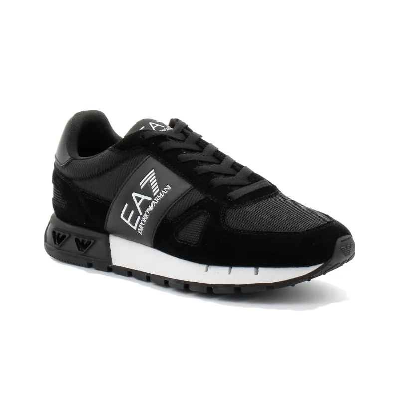 EMPORIO ARMANI Logo Printed Panelled Lace Up Sneakers-2