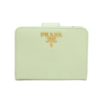 PRADA Saffiano Leather Wallet Women's Green