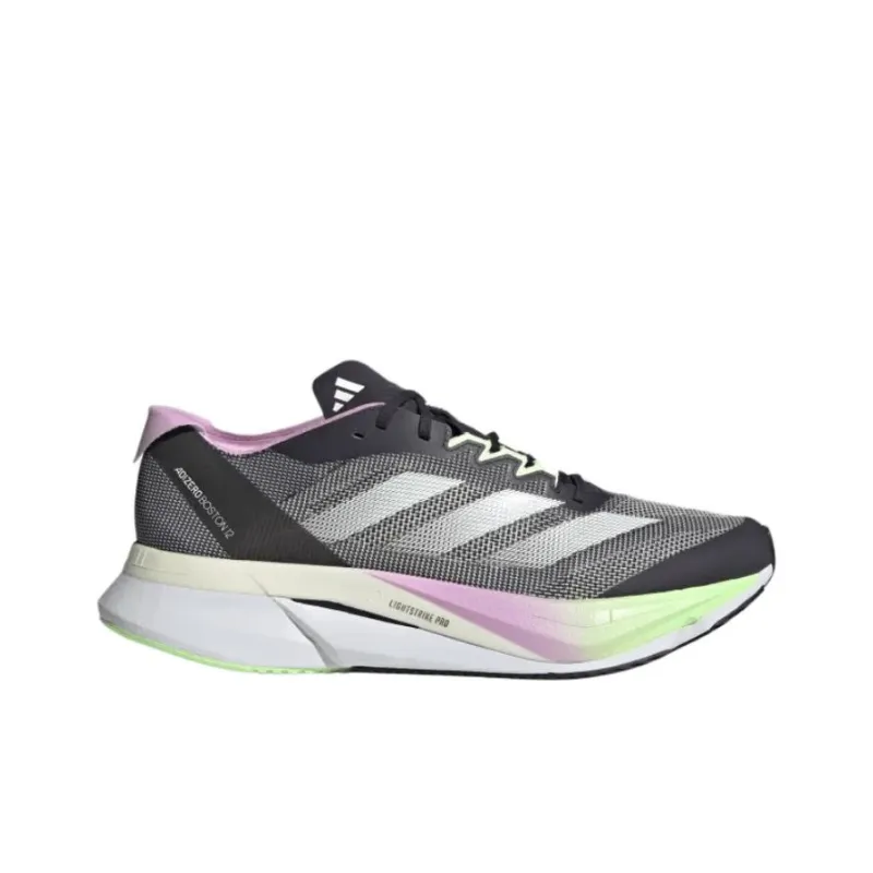 Adidas Adizero Boston 12 Aurora Black Zero Metalic Green Spark-1