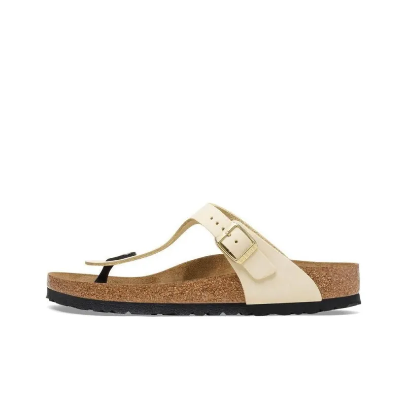 Birkenstock Gizeh Flip Flops Women's Beige Narrow Fit-0