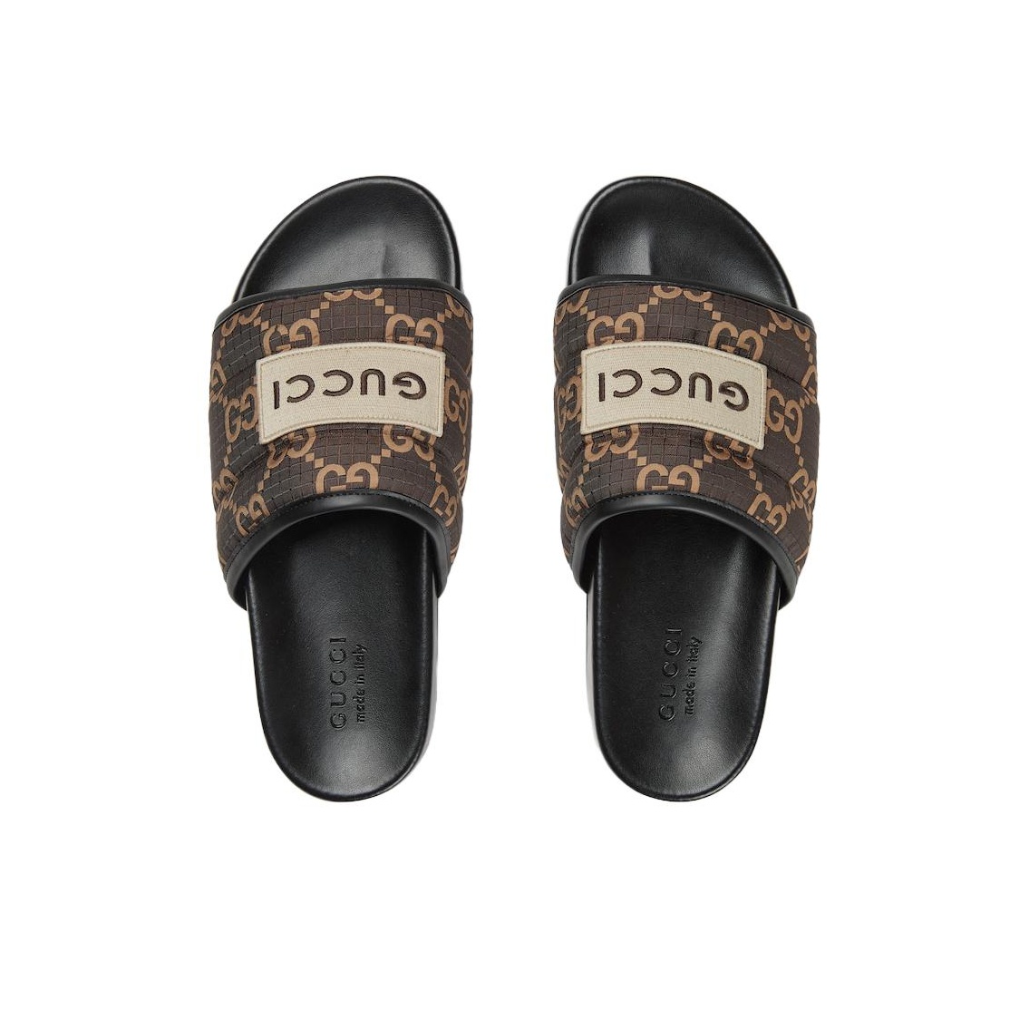 GUCCI Gg Slide Sandal 'Ebony' - POIZON