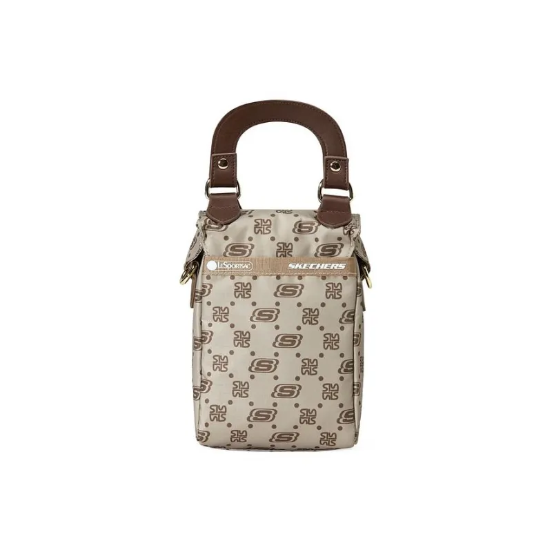 Skechers LeSportsac Collaboration Fabric Handbag, Shoulder Bag, Crossbody Bag Trumpets Unisex Tiger's Eye Brown-3