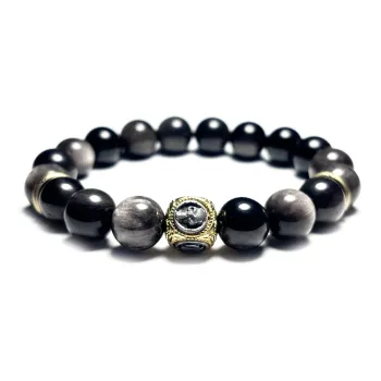 MOUNTAINS AND MANS Obsidian Jade Bracelets Unisex