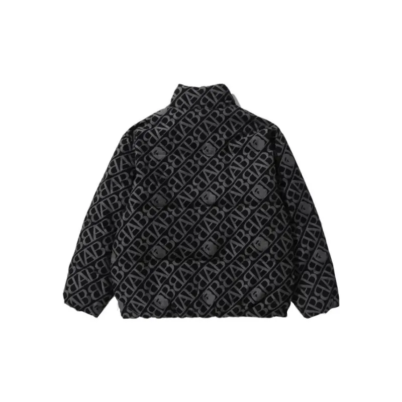 Bape Denim Monogram Puffer Down Jacket-1