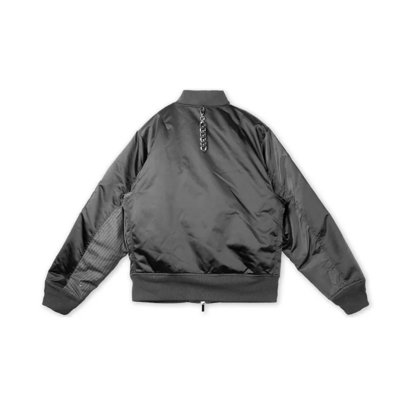 Unawares. Puffer Jacket Unisex Gunmetal Gray-1
