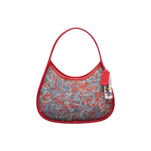 Coachtopia Ergo Leather Shoulder Bag Handbags Shoulder Bags Women's Red & Blue