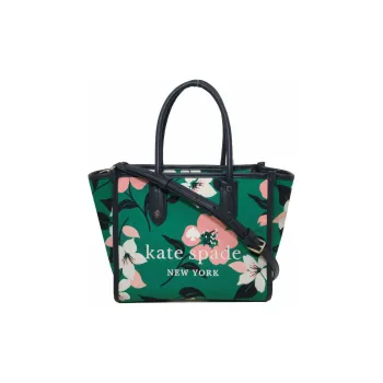 Kate Spade EllaBloom Canvas Tote Bag Shopping Bag Handbag Small Size Women's Green & Multicolor