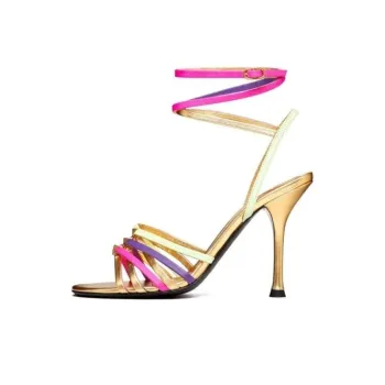 Valentino Garavani Rockstud Metallic Open Toe Sandals Women's
