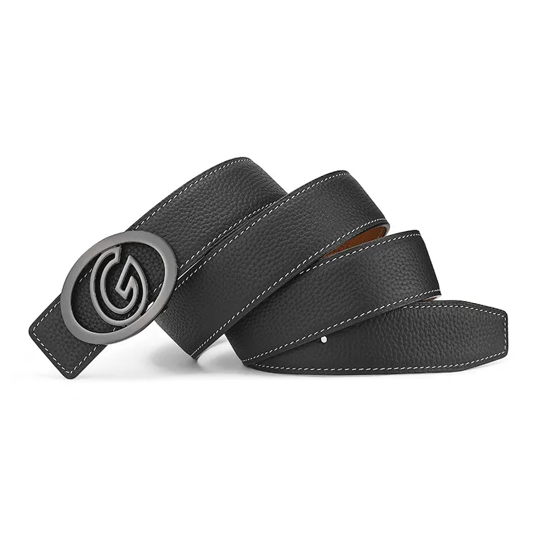 FAIRWHALE Dual Use Top Grain Cow Leather Vintage With Alloy Plate Buckle Genuine Leather Belts Men's Width 3.5CM-2