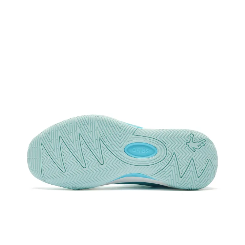 QIAODAN Killing Move 3.0 Shock Absorbers Mid Top Basketball Shoes Men's Blue Sky Color-5