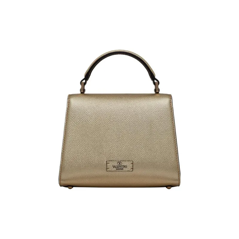 Valentino VSLING Grained Calfskin Shoulder Bag Crossbody Bag Handbag Mini Women's Platinum With Crystal Color-4