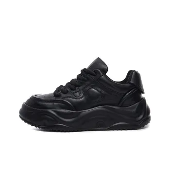 SHERIDan Wear-Resistant Lightweight Height Increasing Low-Top Casual Shoes Men's Black