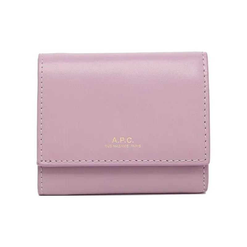 A.P.C Leather Wallet Women's Lavender-0