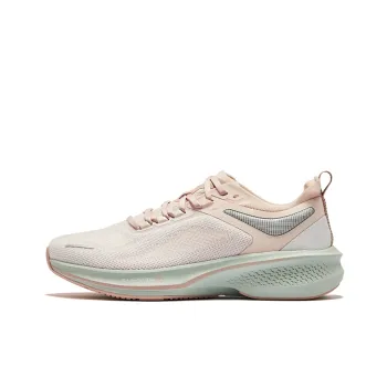 Erke Lightning 3.0 Cushioning Rebound Abrasion Resistant Low Top Running Shoes Women's Erke White Clay Pink