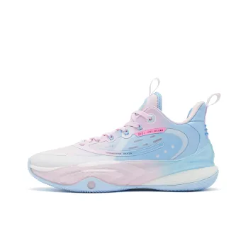 QIAODAN Killing Move 3.0 Cushioning Wear Resistant Mid Top Basketball Shoes Men's Blue White Pink