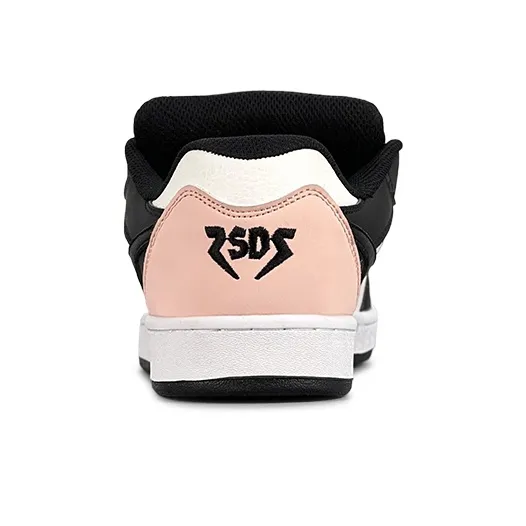 LuzaoT SUPER DRAG Lightning Puffy Shoes Low Top Skateboard Shoes Women's Black Pink-4