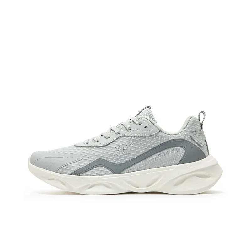 361° Light Feathers Cushioning Anti Slip Wear Resistant Breathability Low Top Running Shoes Men's Photon Gray-0