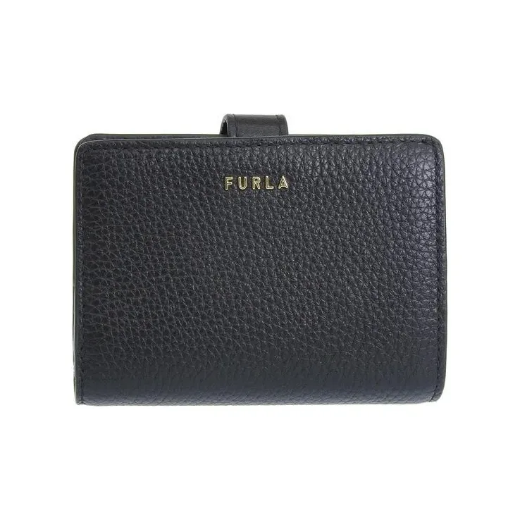 Furla Leather Wallet Small Size Women's Black-0