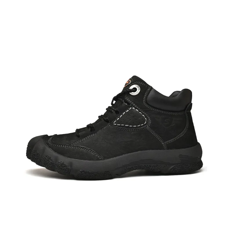 Season Ram Men's Casual Shoes Men Mid Top Black/Brown-0