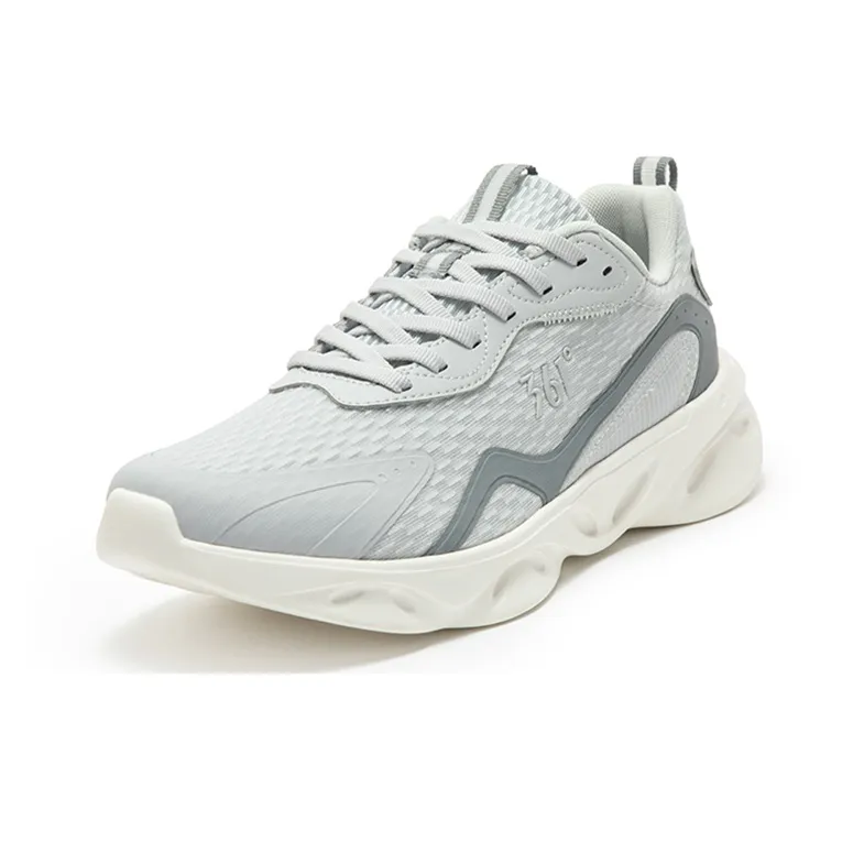 361° Light Feathers Cushioning Anti Slip Wear Resistant Breathability Low Top Running Shoes Men's Photon Gray-1